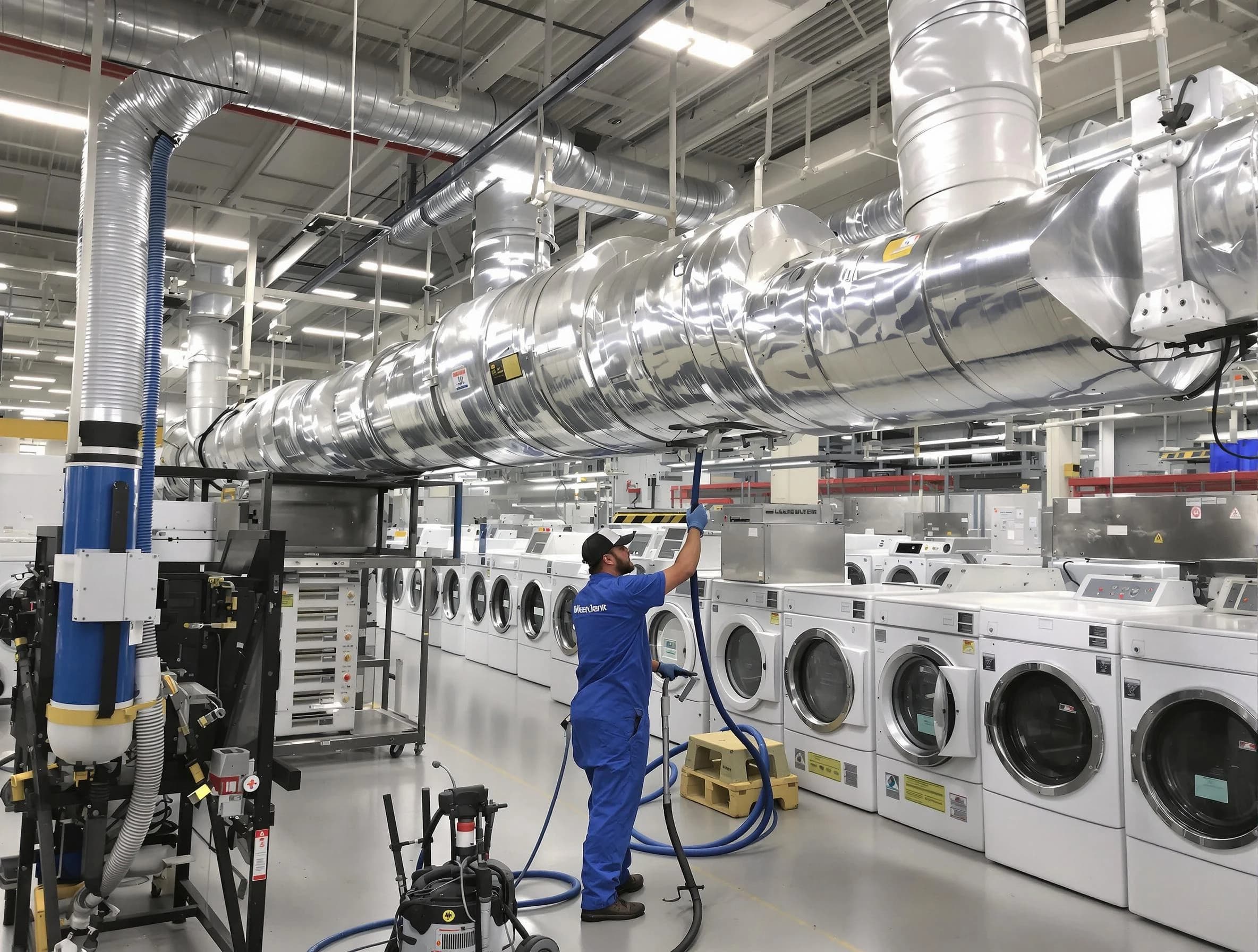 Chickasha Dryer Vent Cleaning team performing heavy-duty industrial dryer vent cleaning in Chickasha