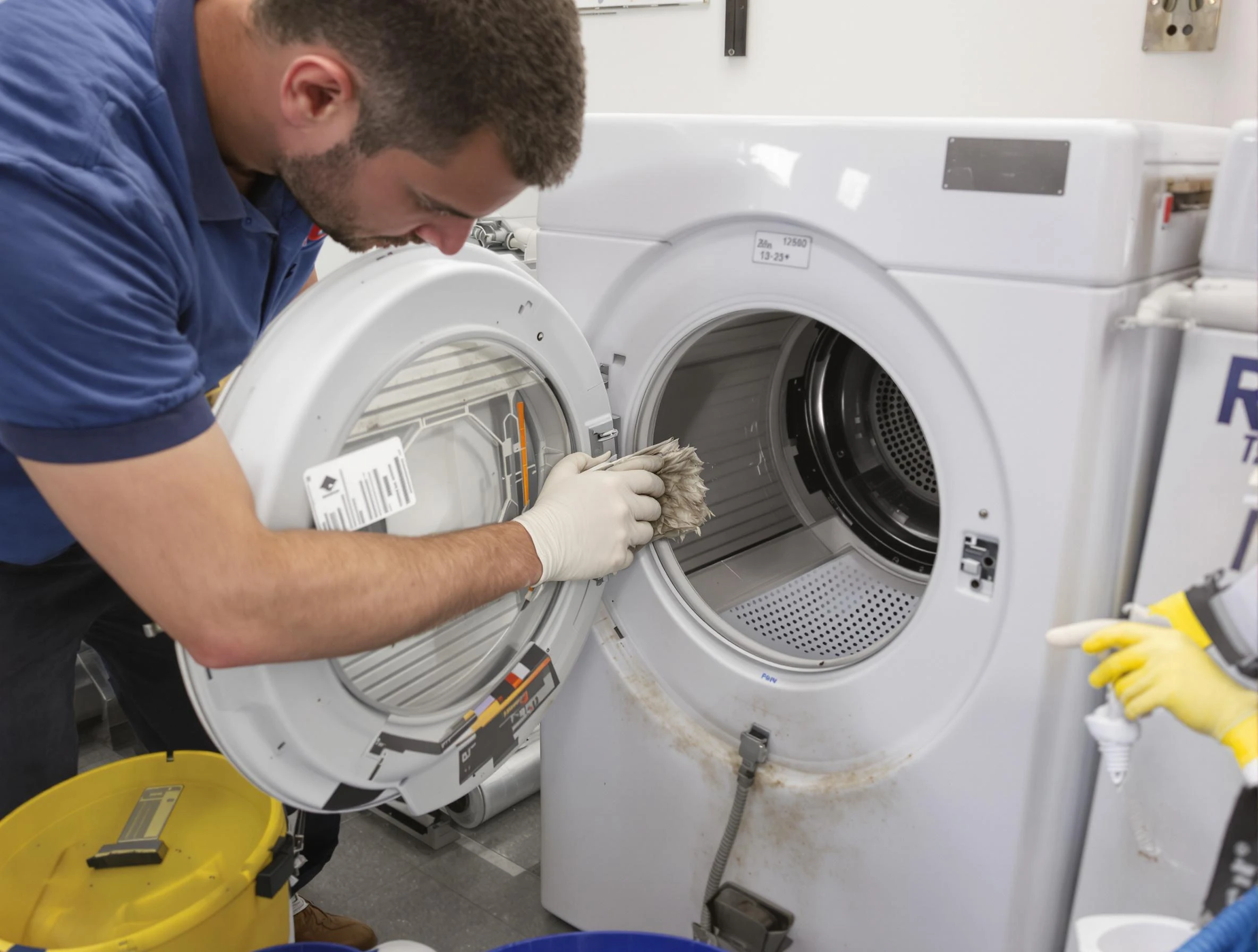 Chickasha Dryer Vent Cleaning specialist performing detailed lint trap cleaning service in Chickasha